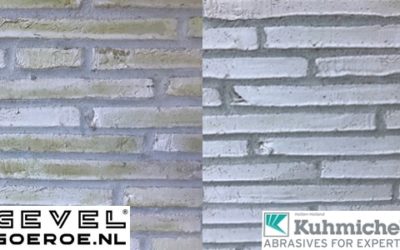 Gevelreiniging met Kuhmichel Garnet 200 mesh op topniveau